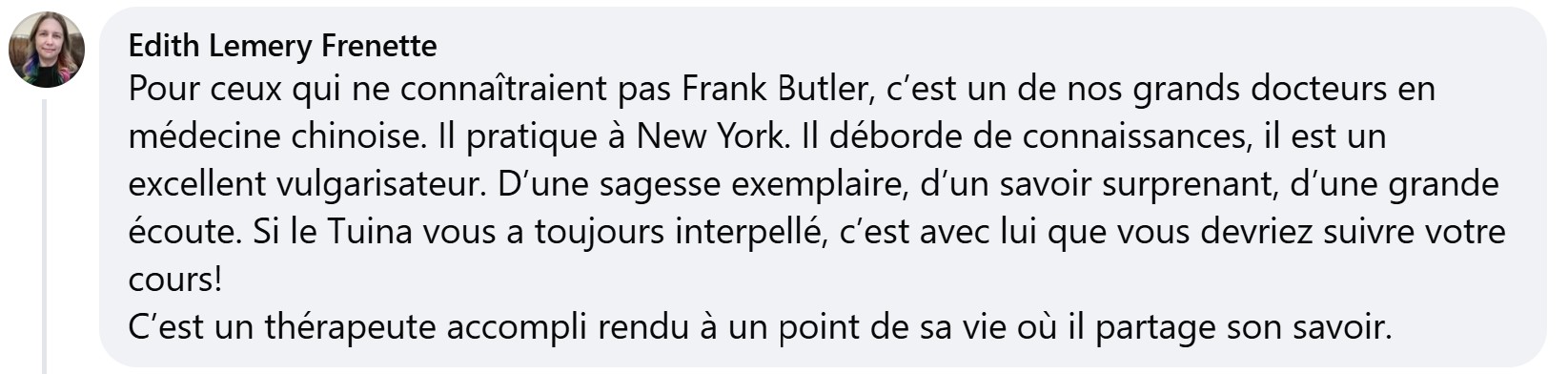 Témoignage Edith Lemery Frenette sur Frank Butler